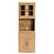 Baxton Studio Laurana ModernOak Brown Finished Wood Kitchen Cabinet and Hutch 193-12004-ZORO - alternate 4